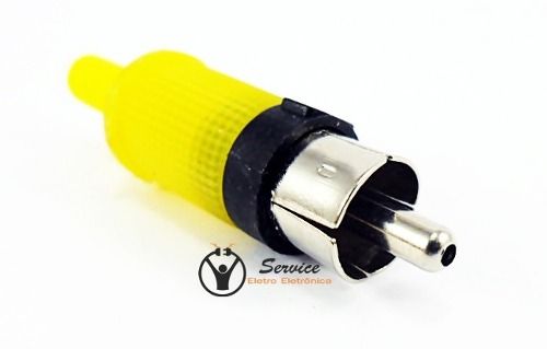 Conector RCA macho em plástico