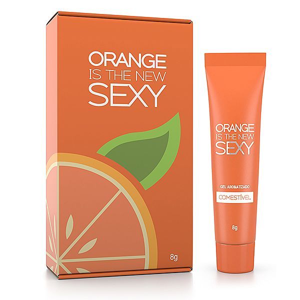 Gel Excitante Comestível Orange Sexy - 8g (Nova embalagem)