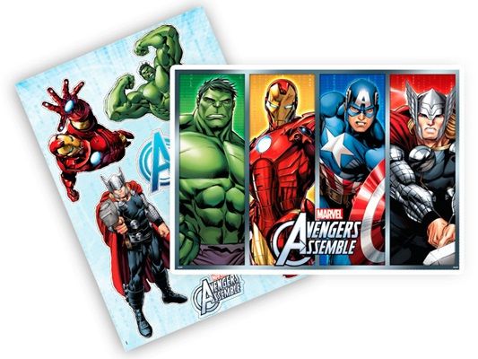 Kit Decorativo Avengers Animated - Vingadores 66X48cm
