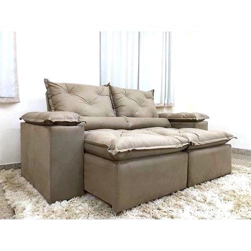 Estofado Retratil Reclinavel Fenix 230 2x115 Veludo Capuccino 02 Diviminas