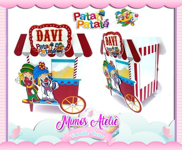 Arquivo De Corte CARRINHO DE PIPOCA Patati Patata 6