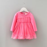 Vestido Infantil Primavera Bebê Perolas Princesas Algodão