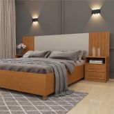 Painel Capitone Casal para Cabec Isis F86 Bege 025 Framar