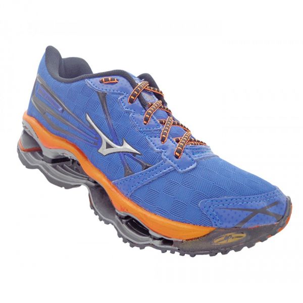 Tênis Mizuno Wave Prophecy II Azul e Laranja