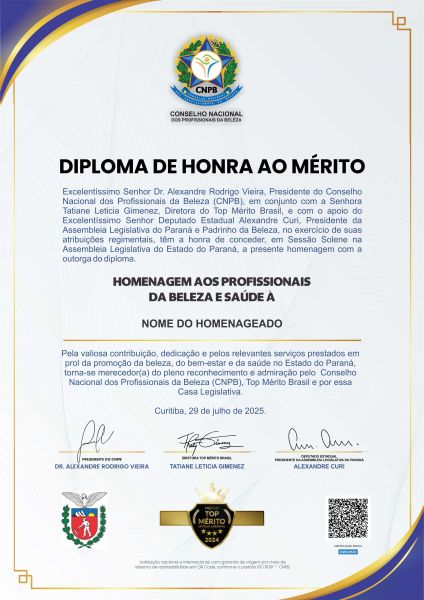 PREMIAÇÃO DESTAQUE DE OURO 2025 ASSEMBLEIA LEGISLATIVA DO PARANÁ