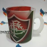 #001 Caneca de vidro jateada
