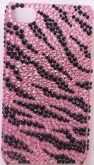 CASE ZEBRINHA DE STRASS ROSA PARA IPHONE 4 E 4S