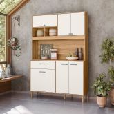 Kit Cozinha Erva Doce 120 6P1G Freijo.Off White Nicioli