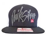 Boné Aba Reta Quiksilver Preto e Branco 85