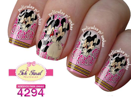 Películas e Adesivos para Unhas Mod. Minnie Cód.4294