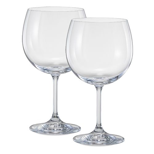 Jogo de 2 taças p/ gin tônica em cristal Bohemia 600ml A19cm