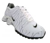 Tênis Nike Shox NZ Branco e Preto cromado