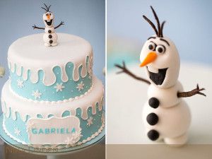 Bolo de Escultura Frozen