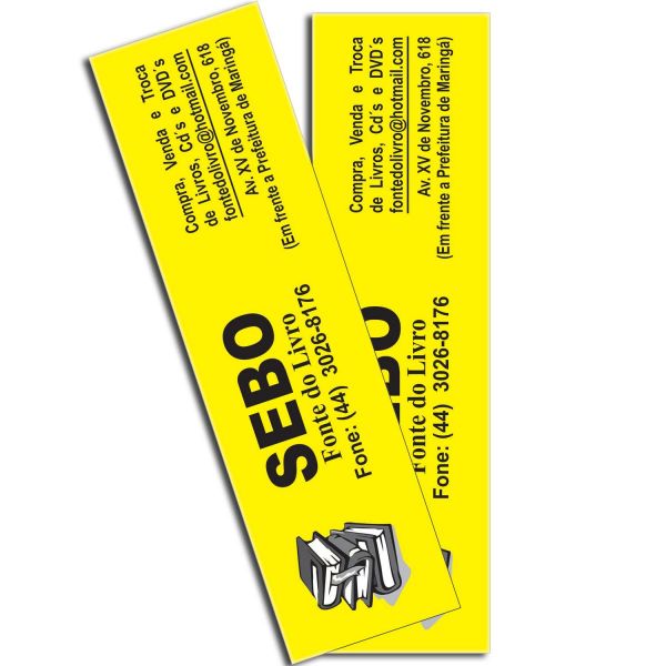 100 MARCADORES DE LIVRO 5X8 P/FOTO 230 G FRENTE REFILE