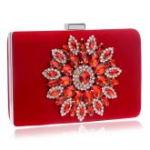 Bolsa Feminina De Mão Diamante E Cristais De Luxo Elegante