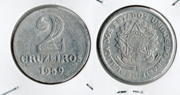 V281-3 - 2,00  cruzeiros 1959 - Tiragem 20.894.000
