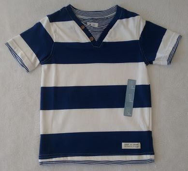 MC4C12- Camiseta GAP Listrada Azul 5Yrs (4-5anos) - GAP