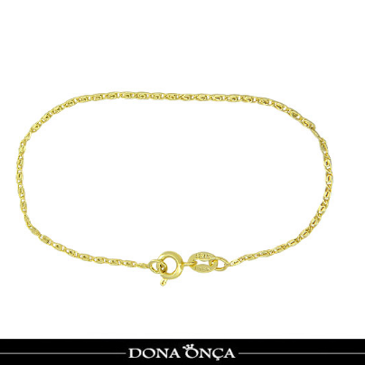 Pulseira elos caracóis folheada a ouro 18k