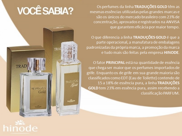 Perfume Traduções Gold nº 14 Feminino HINODE 100ml