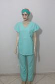 Pijama verde Água Liso