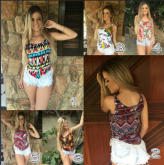 BLUSINHA VISCOSE COM FRANJA