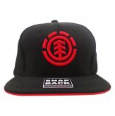 BONÉ ABA RETA ELEMENT PRETO E VERMELHO