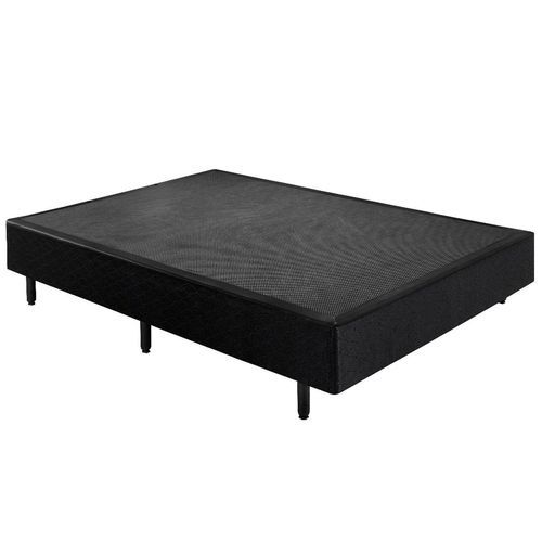 Base Casal 138x188x40 Corino Preto SR Movelaria