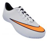 Chuteira Futsal Nike Mercurial Victory 5 Branca e Laranja