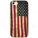 Capa em Silicone Modelo Retrô com Bandeira dos EUA para o iPhone 5c