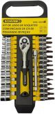 BOMVINK Kit de Soquetes, 28 Peças, Encaixe 1/4 Polegada com Catraca, Extensor e Bits