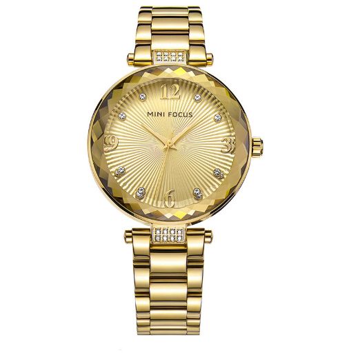 Relógio Mini Focus Vidro de Safira Gold