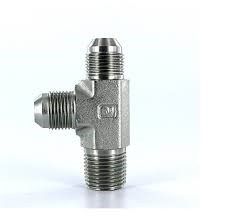 C6-19- Tê Macho NPT Lateral x Macho JIC