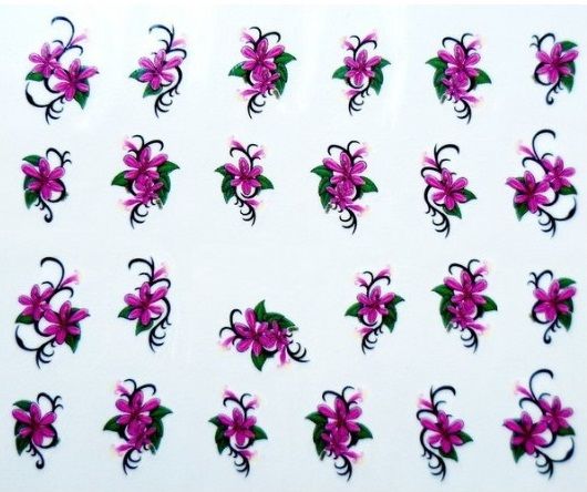 Adesivos de Unha Floral - BLE1424