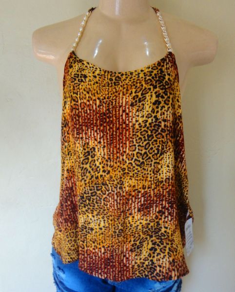 BLUSA COM ALÇA DE PEROLA