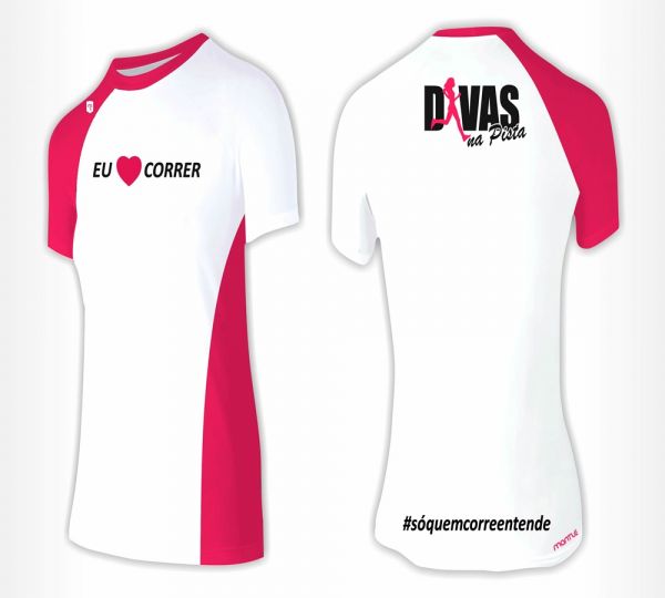 Blusa Feminina Baby Look "Eu Amo Correr"
