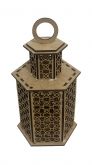 CÓD-FEG39 LANTERNA MARROQUINA 12X10X17 EM MDF CRU