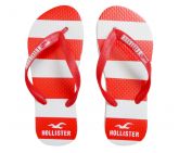 Chinelo Hollister Branco e Vermelho 24