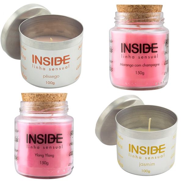 VELA AROMÁTICA HIDRATANTE SENSUAL 100G INSIDE