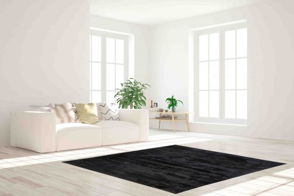 Tapete Apolo 1,50 x 2,00 Estampa Preto PrataTextil