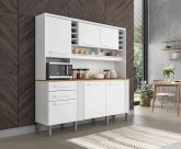 14050.Kit Cozinha Catar 6P2G Branco Salleto