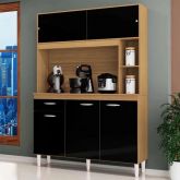 A882.Kit Cozinha Duda 120 5P1G Damasco.Preto Poquema