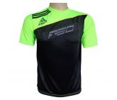 Camisa Adidas Dri Fit Preta e Verde MOD:76764 [1ª Linha]