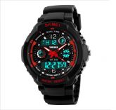 Relógio masculino skmei anadigi 0931 preto e vermelho - Skmei