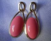 Brinco Oval Pink.