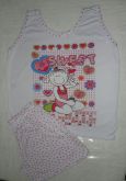 Pijama regata com shorts estampado