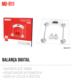 Balança de Banheiro Digital Vidro Até 180 Kg Tomate MU-011