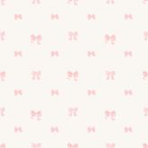 Papel de Parede Bambino's Bobinex (Nacional) - Laços (Rosa/ Off-White) 3335