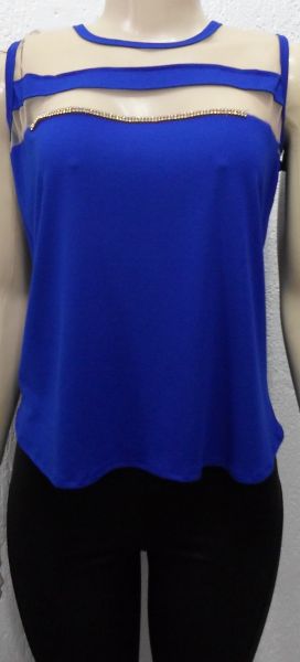 Blusa regata com detalhe em tule  Cod: 00020