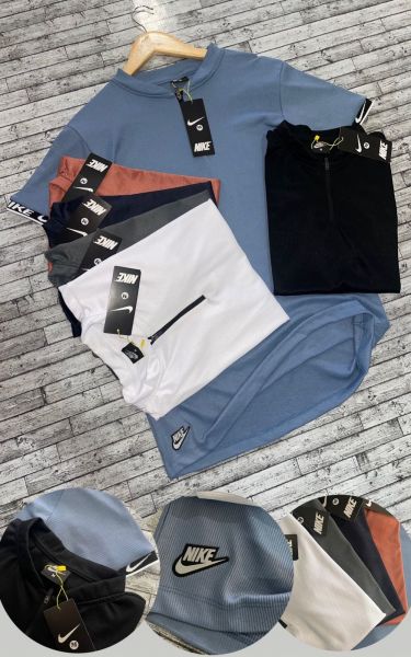 GOLA PADRE COM ZÍPER NIKE MALHA CANELADA
