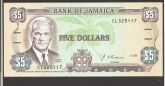 Cédula Jamaica - 5 Dollars - 1991 - FE
